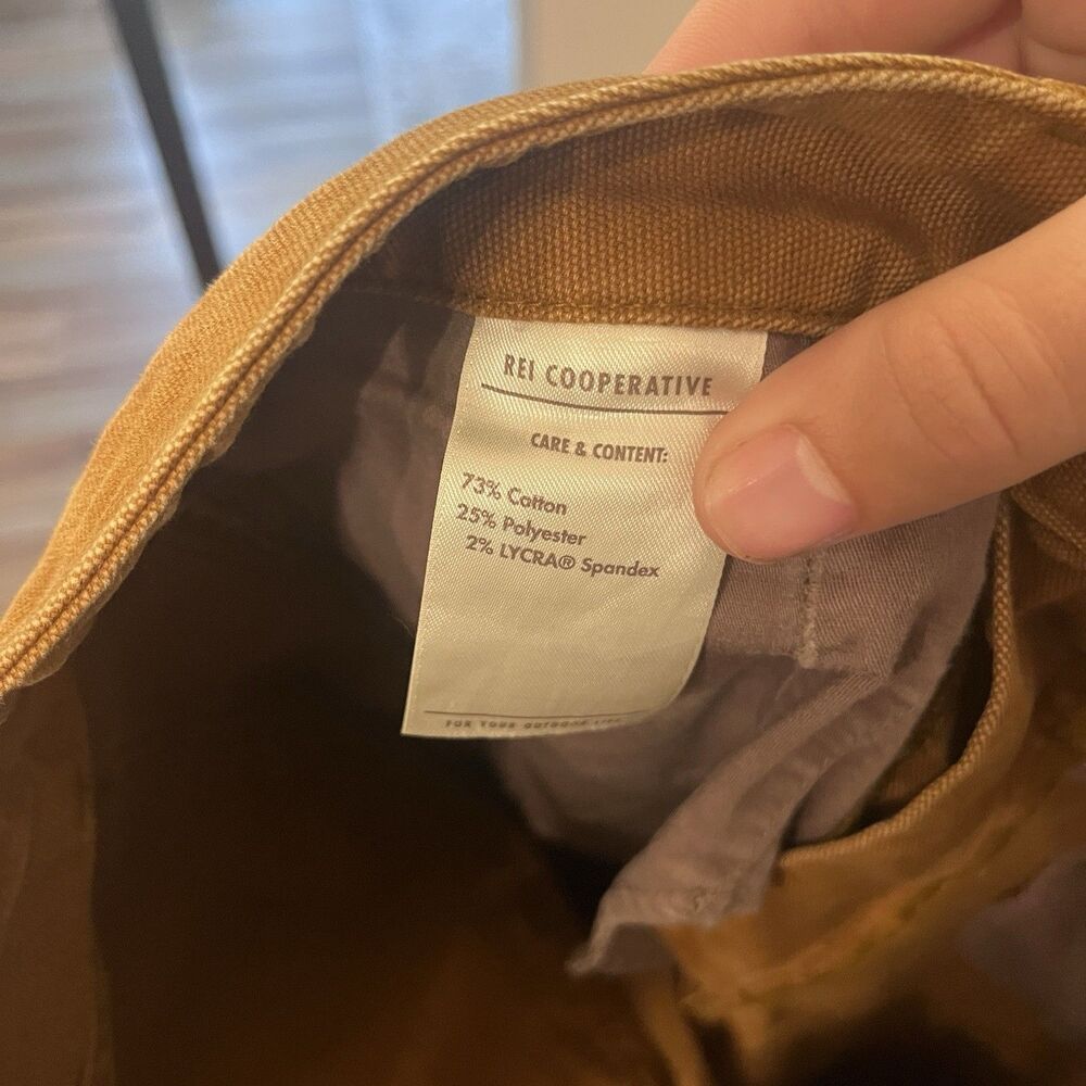 REI Co-op Trailsmith Double Knee Brown Canvas Pants Workwear Women's 10 (32x30") - Picture 3 of 8